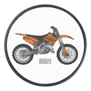 Dirt bike off-road motorrad / motocross-Cartoon Eishockey Puck
