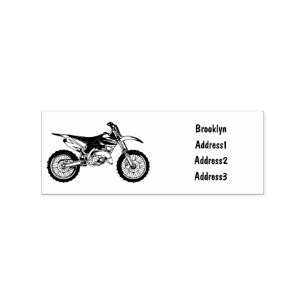 Dirt bike off-road motorrad / motocross-Cartoon Gummistempel