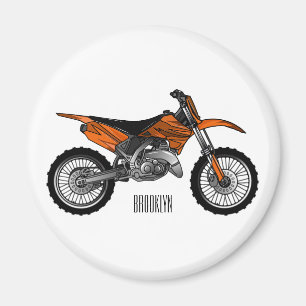 Dirt bike off-road motorrad / motocross-Cartoon Magnet