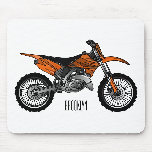 Dirt bike off-road motorrad / motocross-Cartoon Mousepad (Vorne)