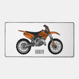 Dirt bike off-road motorrad / motocross-Cartoon Schreibtischunterlage