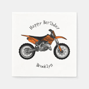 Dirt bike off-road motorrad / motocross-Cartoon Serviette