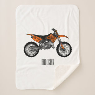 Dirt bike off-road motorrad / motocross-Cartoon Sherpadecke