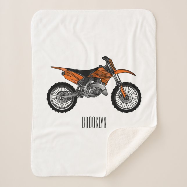 Dirt bike off-road motorrad / motocross-Cartoon Sherpadecke (Vorderseite)
