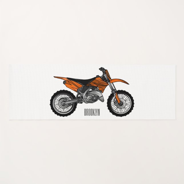 Dirt bike off-road motorrad / motocross-Cartoon Yogamatte (Vorderseite (Horizontal))