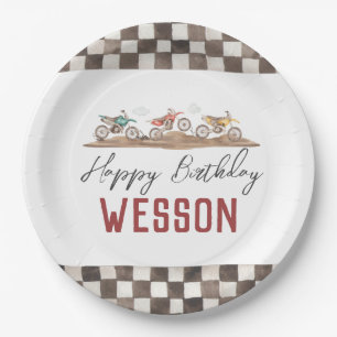 Dirt Bike Party Teller, Motorrad-Teller Pappteller