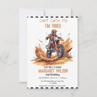 Dirt Bike Party zum Thema Geburtstagskinder Einladung