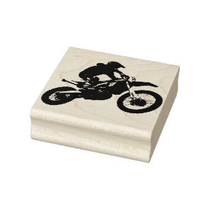 Dirt Bike Racer Gummistempel