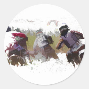 Dirt-bike-Racers Runder Aufkleber