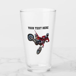 Dirt Bike Red Custom Sports Name Racing Glas