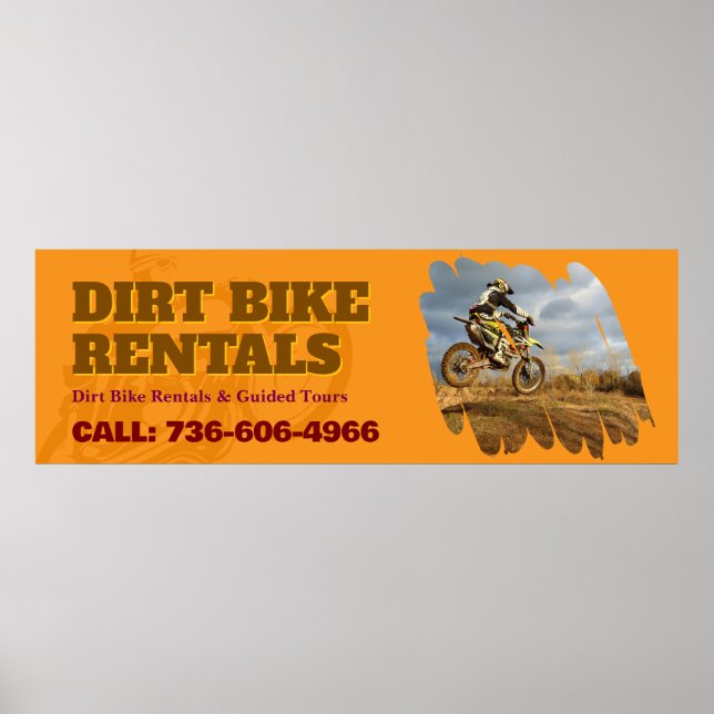 Dirt Bike Rental Custom Poster (Vorne)