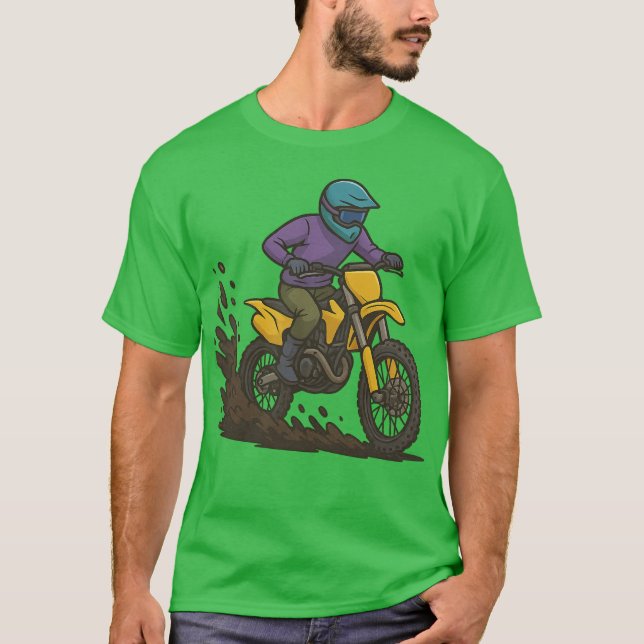 Dirt Bike Rider in Aktion T-Shirt (Vorderseite)