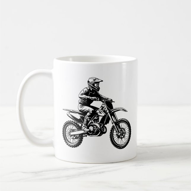 Dirt Bike Rider Kaffeetasse (Links)