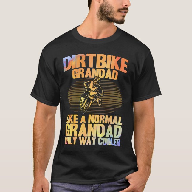 Dirt Bike Rider Motocross Watercolor Dirtbike Gran T-Shirt (Vorderseite)