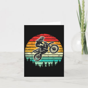 Dirt Bike Rider Vintag Motorrad Motocross Karte