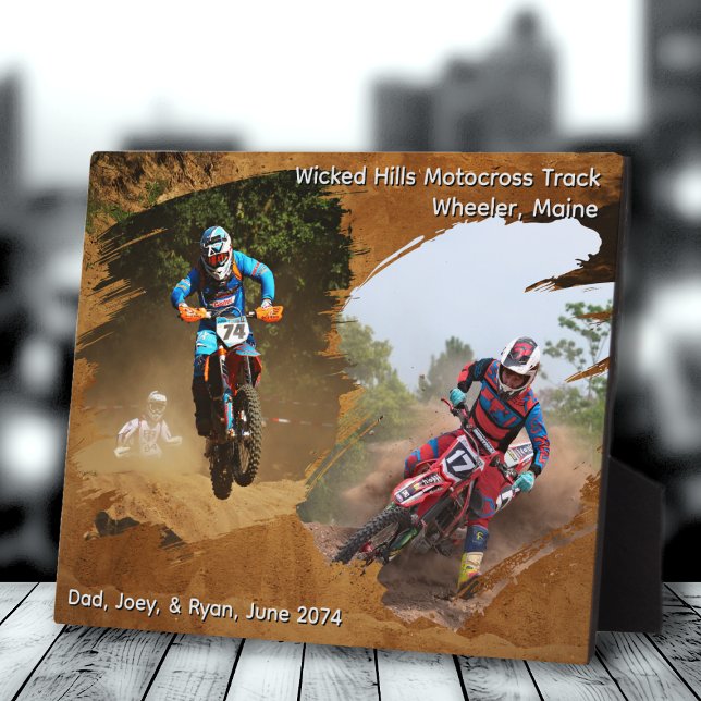 Dirt Bike Riding Motocross Foto Keepake Fotoplatte (Von Creator hochgeladen)
