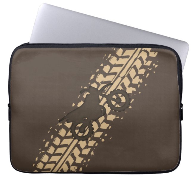 Dirt Bike Schlamm Laptopschutzhülle (Vorderseite)
