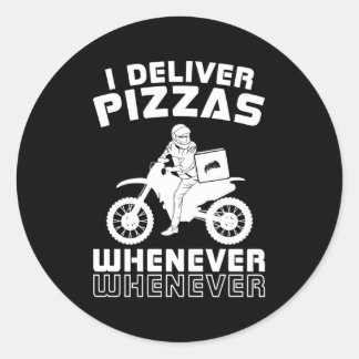 Dirt Bike Supermoto Mx Motocross Dirt Bike Pizza Runder Aufkleber