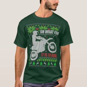 Dirt Bike Ugly Weihnachtsmotocross Was Spaß it it T-Shirt