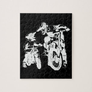 Dirt Bike Vater Motocross Motorrad Biker Vater Puzzle