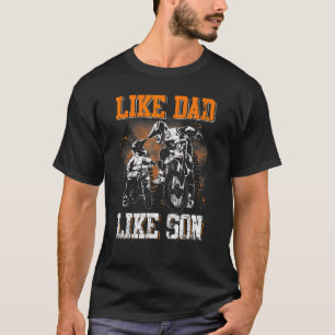 Dirt Bike Vater wie Vater wie Son Motocross Famili T-Shirt