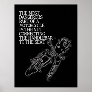 Dirt Bike Verrückter Motocross Lustiges Poster Hum