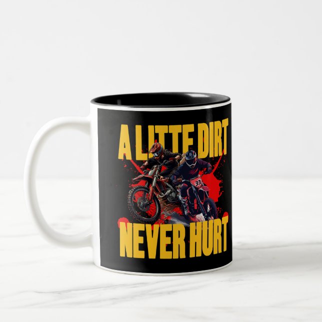Dirt Bike Vibes Zweifarbige Tasse (Links)