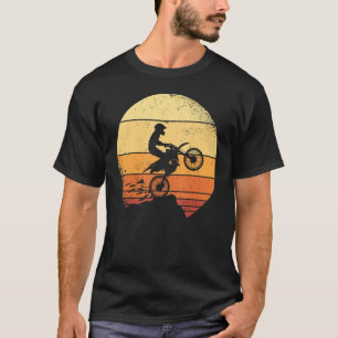 Dirt Biker Retro Sunset Vintag Motocross Bike T-Shirt