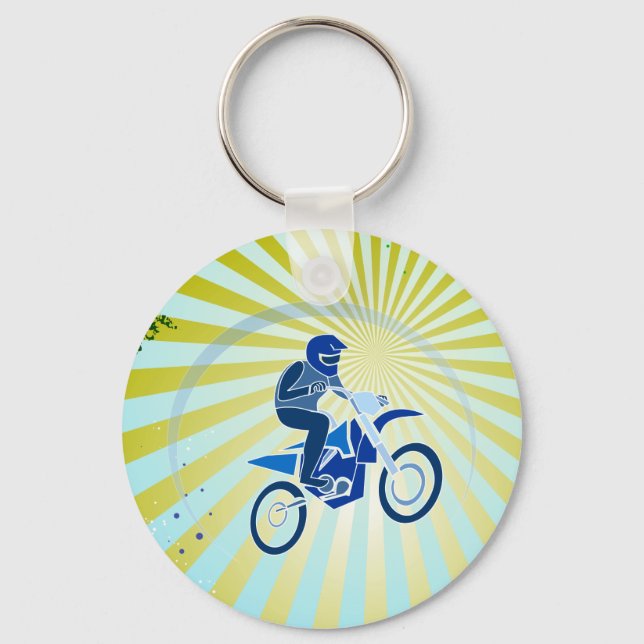 Dirt Biker Vector Biking Schlüsselanhänger (Vorderseite)