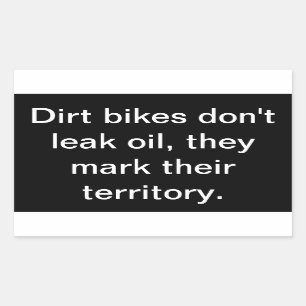 Dirt Bikes geben kein Öl" ATV/Fahrzeug-Aufkleber Rechteckiger Aufkleber