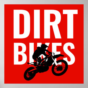 Dirt Bikes Motocross Motorrad Pop Art Poster