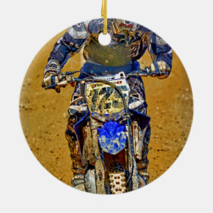 Dirt-Biking Moto-X Champ Designer #Gift Keramikornament