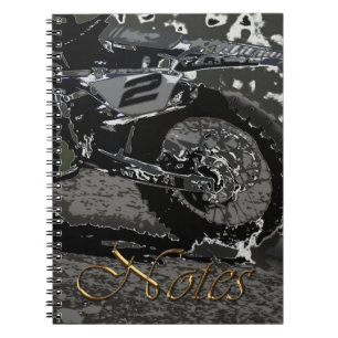 Dirt Biking (Schwarz & Weiß) Notizblock
