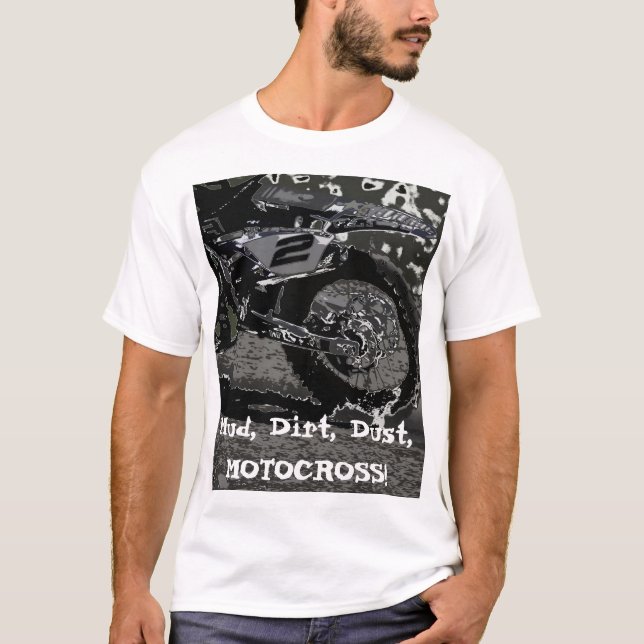 Dirt Biking (Schwarz & Weiß) T-Shirt (Vorderseite)