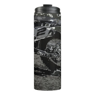 Dirt Biking (Schwarz & Weiß) Thermosbecher
