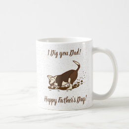 Dirt Digging Hunde - Glücklicher Vatertag. Kaffeetasse