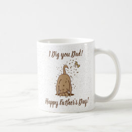 Dirt Digging Hunde - Glücklicher Vatertag. Kaffeetasse