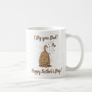 Dirt Digging Hunde - Glücklicher Vatertag. Kaffeetasse