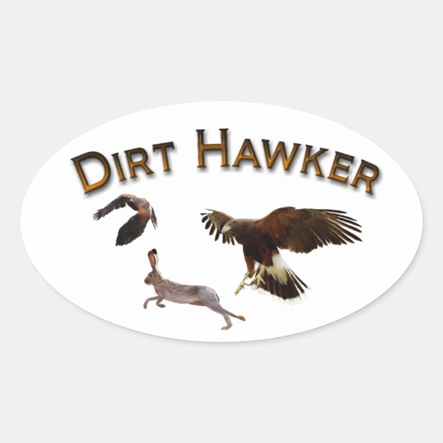 Dirt Hawker Ovaler Aufkleber (Vorderseite)
