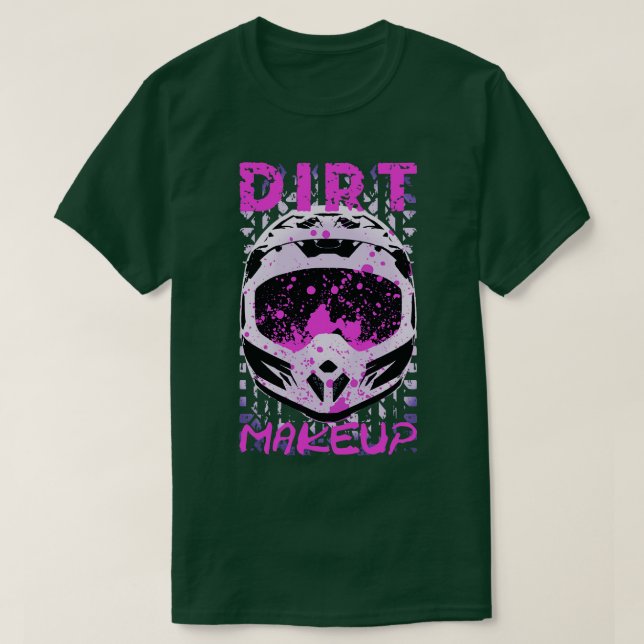 Dirt Makeup Dirt Bike Helmet T-Shirt (Design vorne)