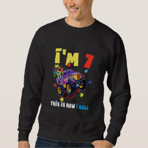 Dirt Monster Truck Age 7 Jahre alter Puzzle Autism Sweatshirt
