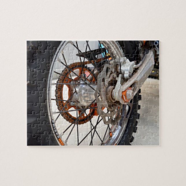 Dirt Motorrad Back Wheel, Jigsaw Puzzle (Horizontal)