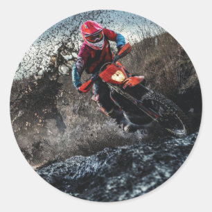 Dirt Rad-Reiter-Kissen Runder Aufkleber