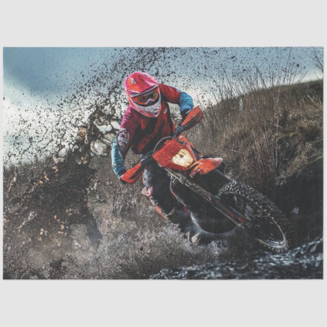 Dirt Rad-Reiter-Kissen Seidenpapier (Vorderseite)