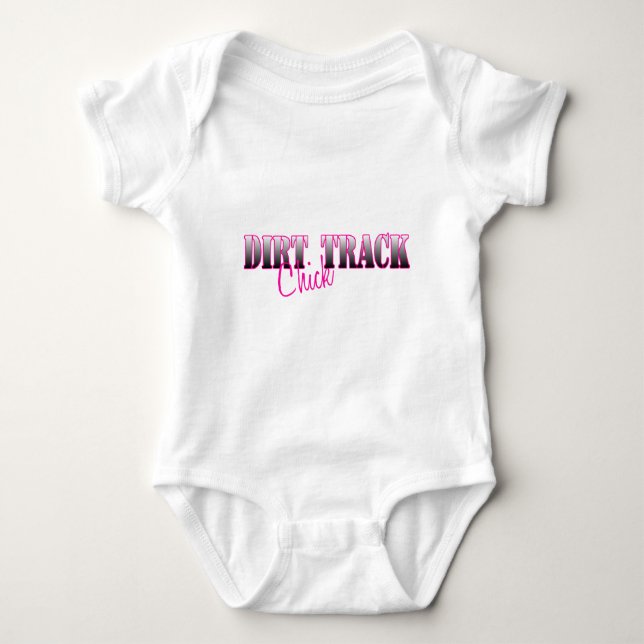 Dirt Track Chick Baby Strampler (Vorderseite)