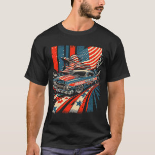 Dirt Track Racing Automobile Race American Indepen T-Shirt