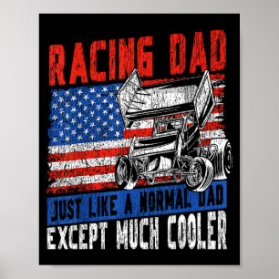 Dirt Track Racing Race Papa Vintage Amerikanische Poster
