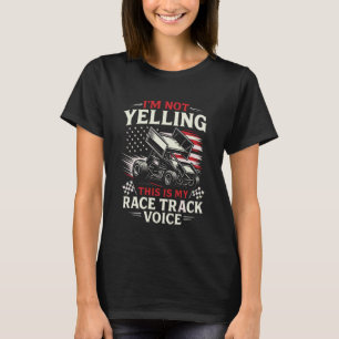 Dirt Track Racing Rennen Vintage Sprint Car Flagge T-Shirt