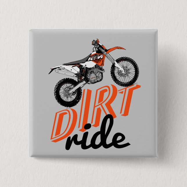 Dirt-Track-Rennen Button (Vorderseite)