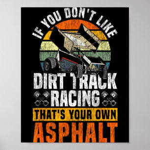 Dirt Track Rennen Vintage Retro Sprint Car Wenn Poster